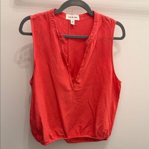 Cloth & Stone Vibrant Red Sleeveless Top